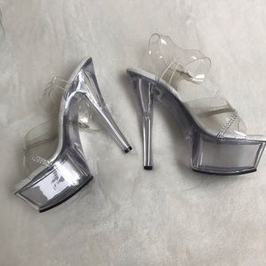6in competiton/dancer clear heels